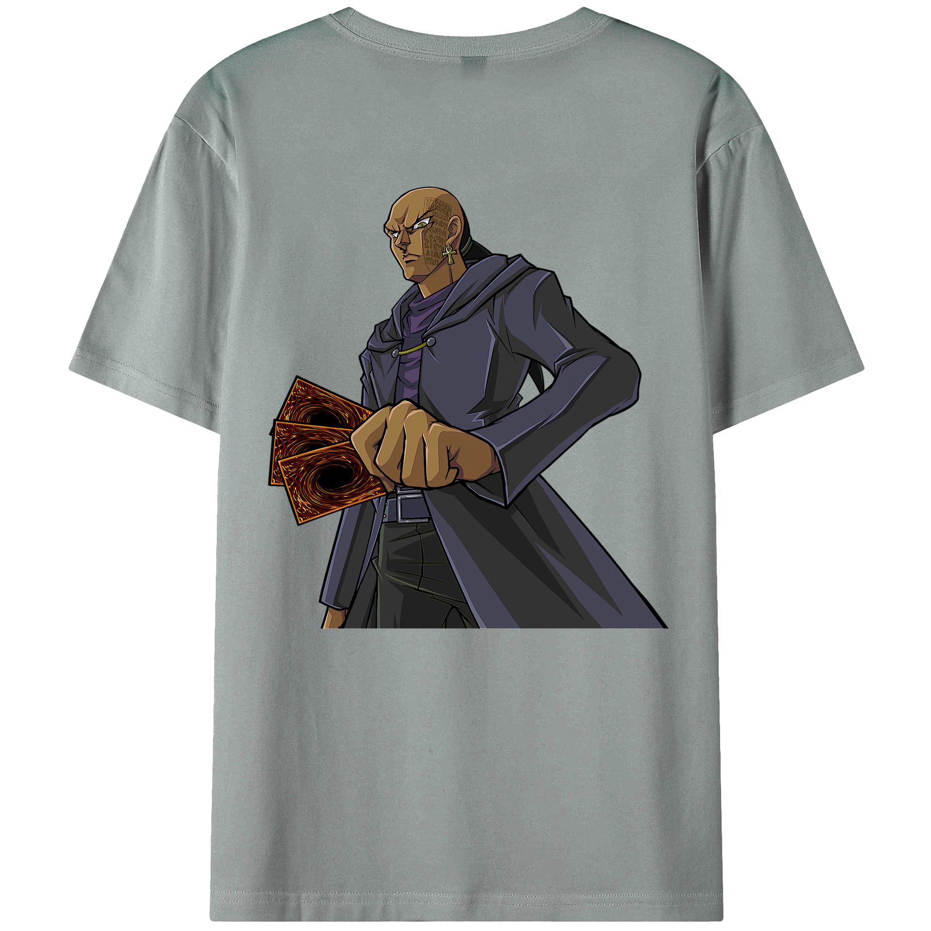 （画像用） 遊☆戯☆王 Yu-Gi-Oh! 綿100％ メンズ半袖Tシャツ（バックプリント） 通気性